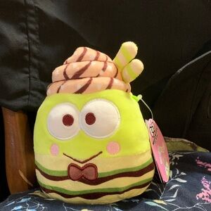 Hello Kitty Green and Pink Squishmallow collectible